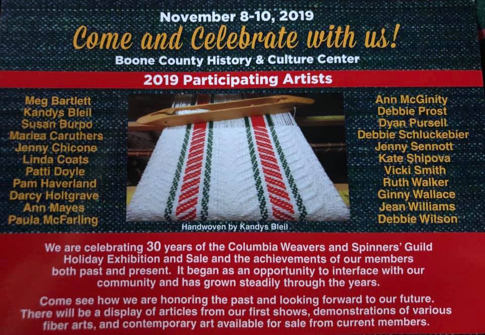 November 8-10, 2019 Come and Celebrate with Us! Boone County History & Culture Center We are Celebrating